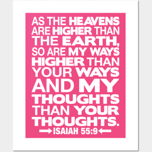 Isaiah 55:9 Heavens Are Higher Than The Earth Posters and Art